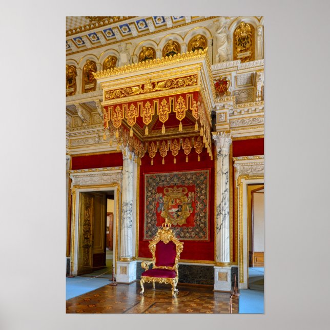 Schloss Schwerin Throne Hall, Deutschland Poster (Vorne)