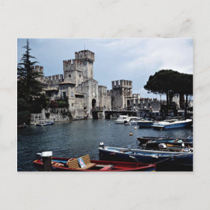 Schloss Sirmione, Südseite, Gardasee, Italien Postkarte