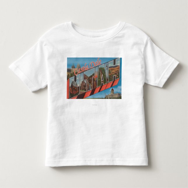 Schloss-Tal, Utah - große Buchstabe-Szenen Kleinkind T-shirt (Vorderseite)