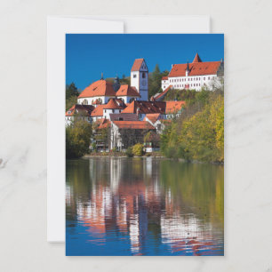 Schloss und Abby am Fluss Dankeskarte