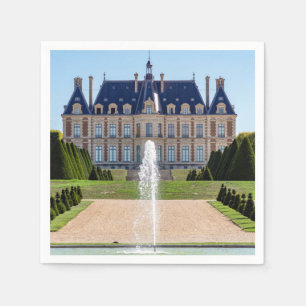 Schloss und Parc de Sceaux im Sommer - Frankreich Serviette