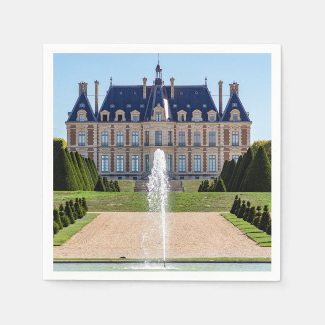 Schloss und Parc de Sceaux im Sommer - Frankreich Serviette (Vorderseite)