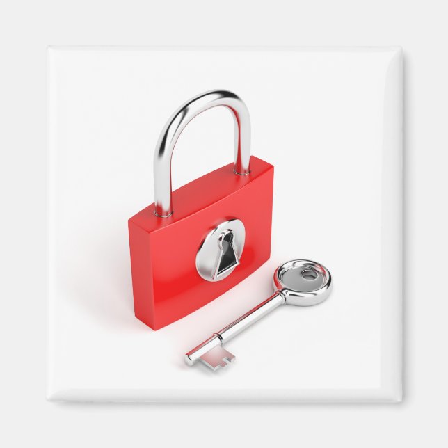 Schloss und Schlüssel Magnet (Vorne)