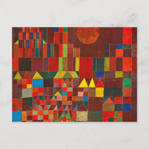 Schloss und Sonne, 1928 von Paul Klee Postkarte