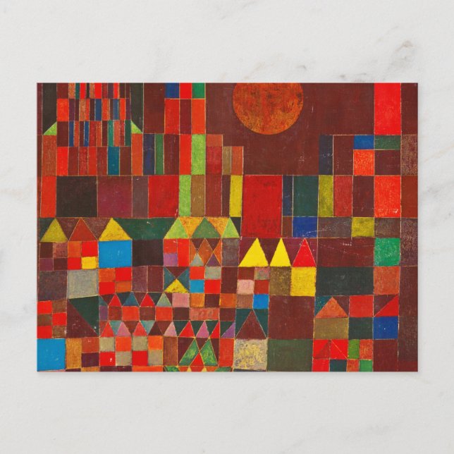 Schloss und Sonne, 1928 von Paul Klee Postkarte (Vorderseite)