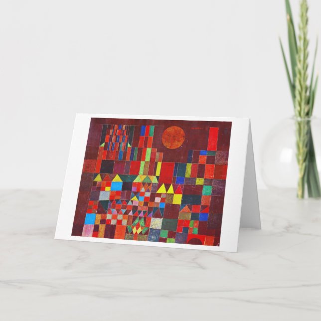 Schloss und Sonne, Paul Klee Karte (Vorderseite)