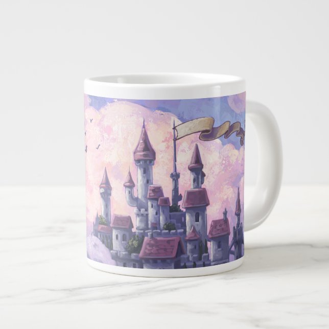 Schloss Unicorn Jumbo-Tasse (Vorderseite Rechts)