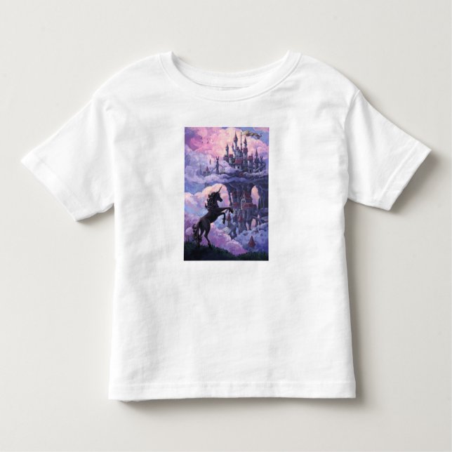 Schloss Unicorn Kleinkind T-shirt (Vorderseite)