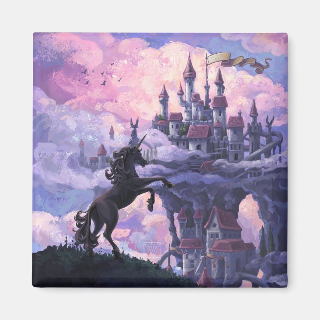 Schloss Unicorn Magnet (Vorne)