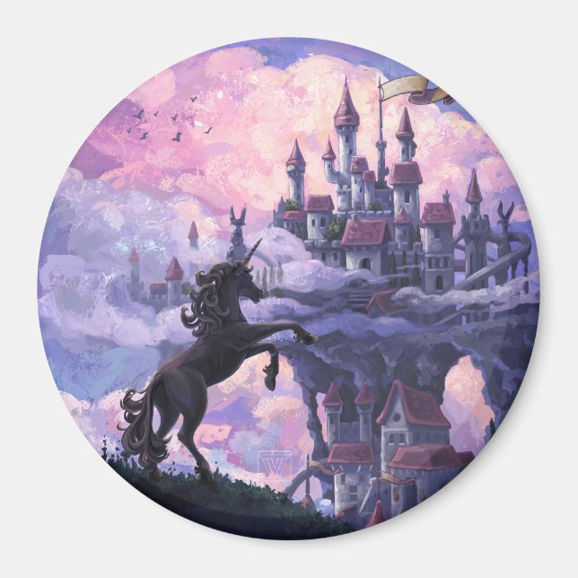 Schloss Unicorn Magnet (Vorne)