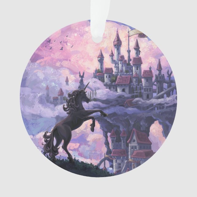 Schloss Unicorn Ornament (Vorderseite)