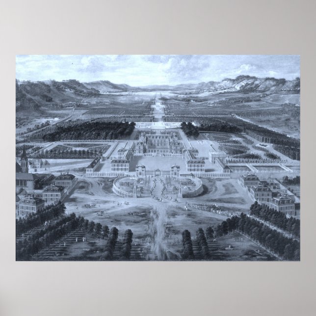 Schloss Versailles - Pierre Patel - 1668 Poster (Vorne)