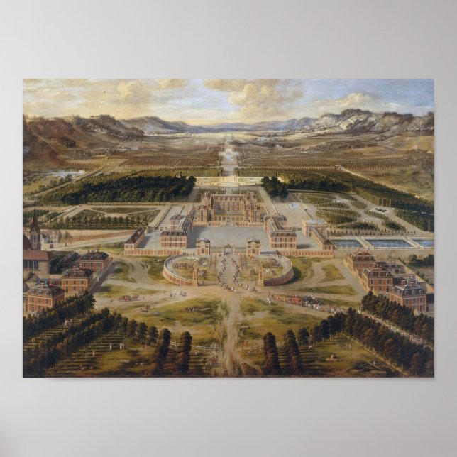 Schloss Versailles – Pierre Patel – 1668 Poster (Vorne)