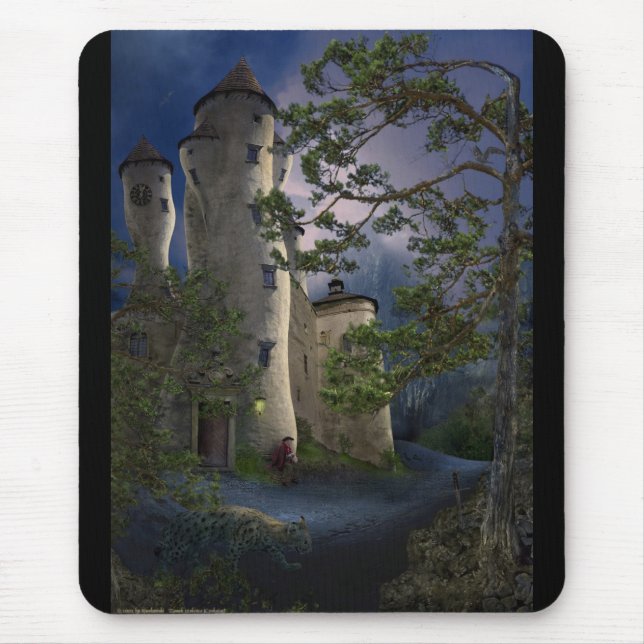 Schloss von geisteskrankem - wartete - Mousepad (Vorne)