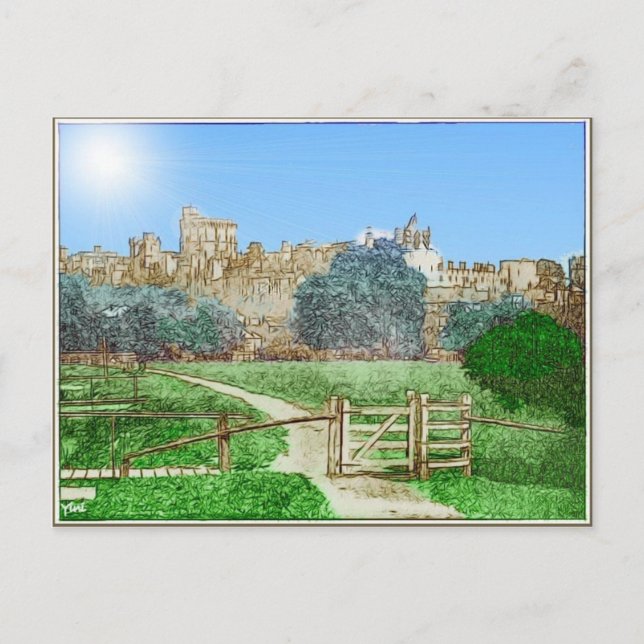 Schloss Windsor, 1891 Postkarte (Vorderseite)