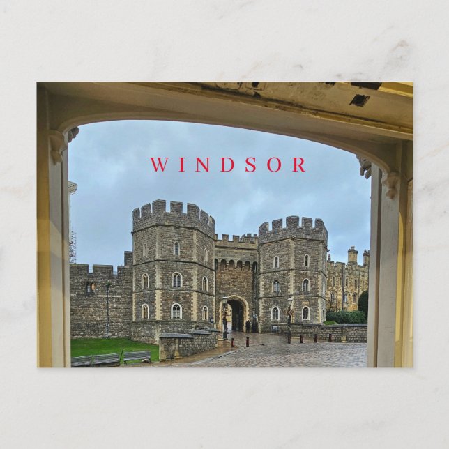 Schloss Windsor gerahmte Aussicht Postkarte (Vorderseite)
