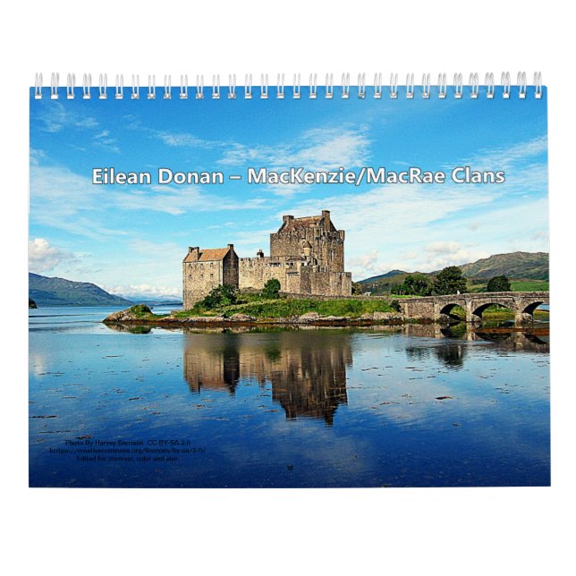 Schlösser von 13 schottischen Highland Clans Kalender (Rückseite)