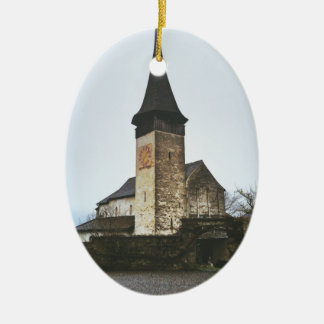 Schlosskirche von Spiez, die Schweiz - Verzierung Keramikornament