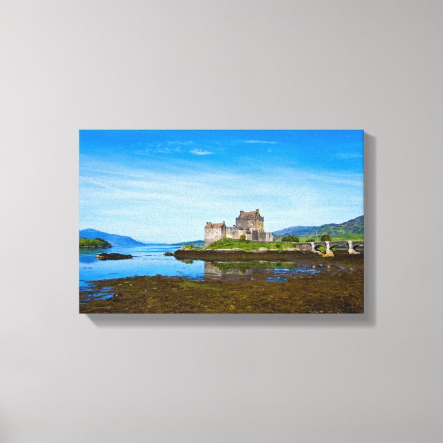 Schlosspark Eilean Donan, Schottlands Canvas-Druck Leinwanddruck (Vorderseite)