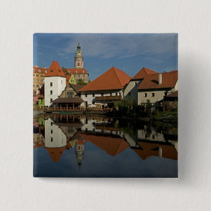 Schlossturm, Moldau, Cesky Krumlov, Button