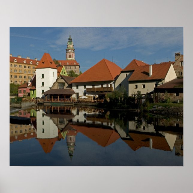 Schlossturm, Moldau, Cesky Krumlov, Poster (Vorne)