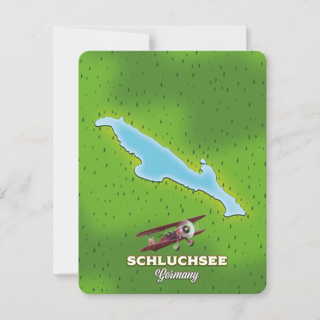 Schluchsee Deutschland Karte Reiseplakat (Vorderseite)