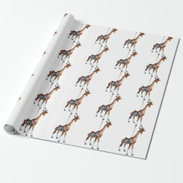 Schlucht-Echo-Giraffe Geschenkpapier