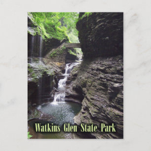 Schlucht im Watkins Glen Staat Park, New York. Postkarte