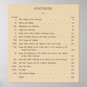 Schluchten des Colorados Poster