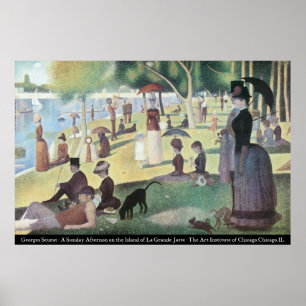 Schluchten Seurat - Sonntag Nachmittag Poster