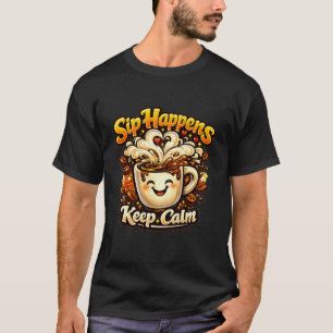 Schluck passiert Bleib ruhig Lustiger Kaffee Liebh T-Shirt