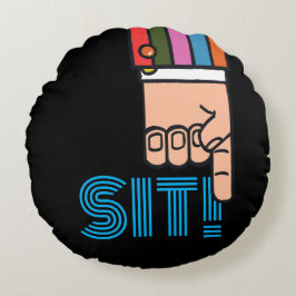 Schluckauf Finger runden Kissen