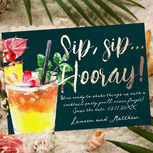 Schlückchen, Schlückchen Hurra! Lustige Cocktail S Folieneinladung