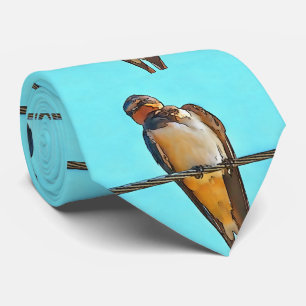 Schlucken auf einer Drahtseilbahn, Schwarze Kontur Krawatte