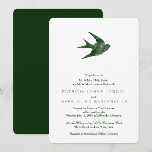 Schlucken (Letterpress-Stil) Einladung