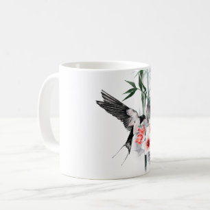 Schlucken mit Bamboo und Blume Classic Kaffeetasse
