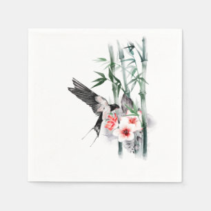 Schlucken mit Bamboo und Blume Classic Serviette