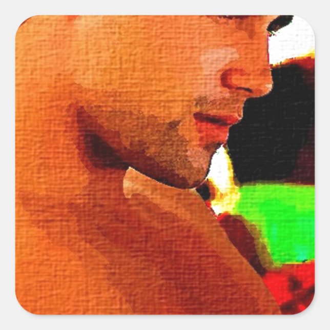 Schlucken Quadratischer Aufkleber (Vorderseite)