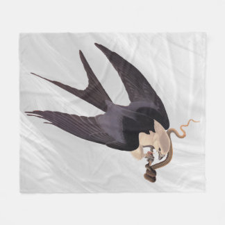 Schlucken Sie den Schwanz Hawk mit Snake Vintag Au Fleecedecke