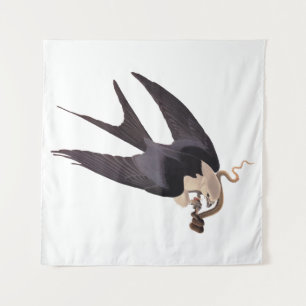 Schlucken Sie den Schwanz Hawk mit Snake Vintag Au Wandteppich