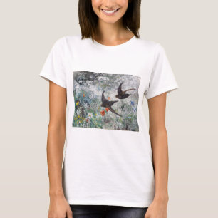 Schlucken und Blume Field, Bruno Liljefors T-Shirt