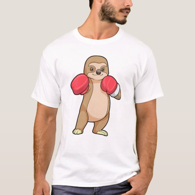 Schlucken wie Boxer mit Boxhandschuhen T-Shirt (Vorderseite)