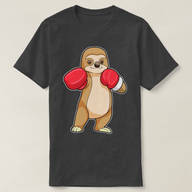 Schlucken wie Boxer mit Boxhandschuhen T-Shirt (Design vorne)