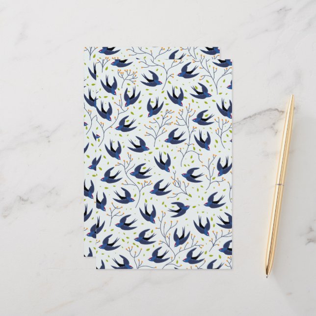 Schluckmuster Briefpapier (Vorderseite/Rückseite Beispiel)