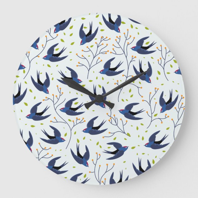 Schluckmuster Große Wanduhr (Vorderseite)
