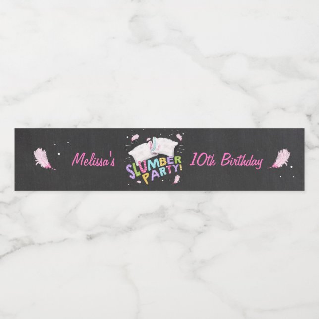 Schlummerglas Party Wasserflasche Etikett (Einzelnes Label)