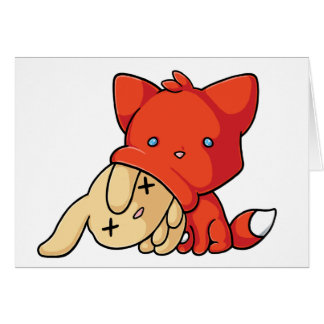 SCHLUP Fox, der Kaninchen isst