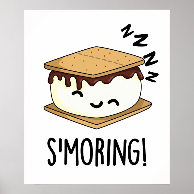 Schlüpfen Funny Smore Puns Poster (Vorne)