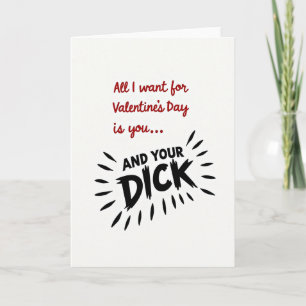 Schlüpfrige Valentinstag-Freund-Karte Karte