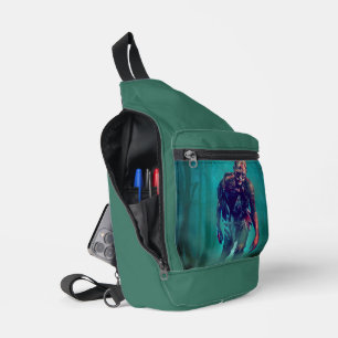 SchlupfrigerJoe schreckliche Zombie-Figur isoliert Crossbody Bag